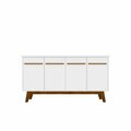 Designed To Furnish Yonkers Sideboard with Solid Wood Legs & 2 Cabinets in White 33.07 x 62.99 x 14.96 in. DE2454901